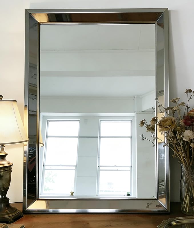 Chende 33"x49" Angled Retangular Decorative Wall Mirror