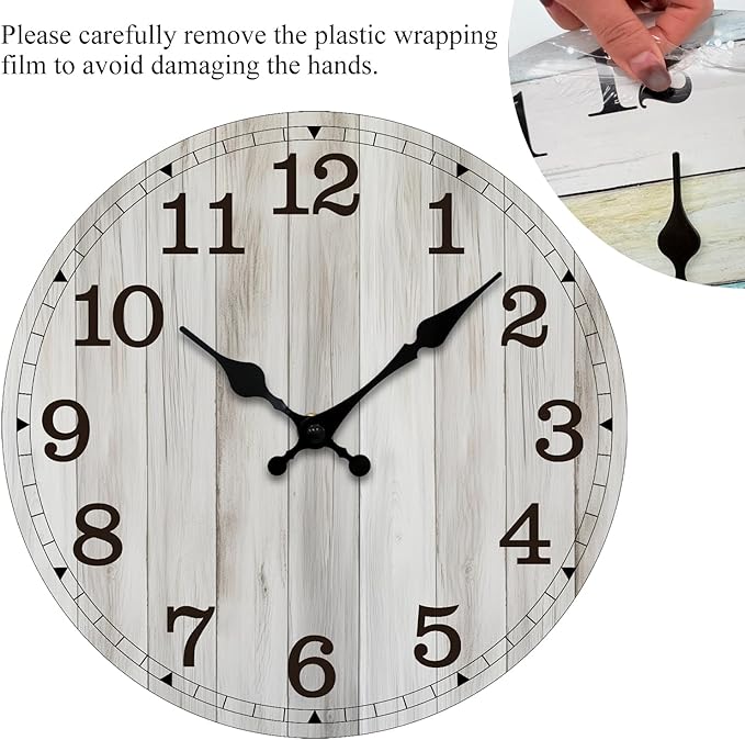 Wall Clock, Modern Wall Clocks Battery Operated, Silent Non Ticking Clock