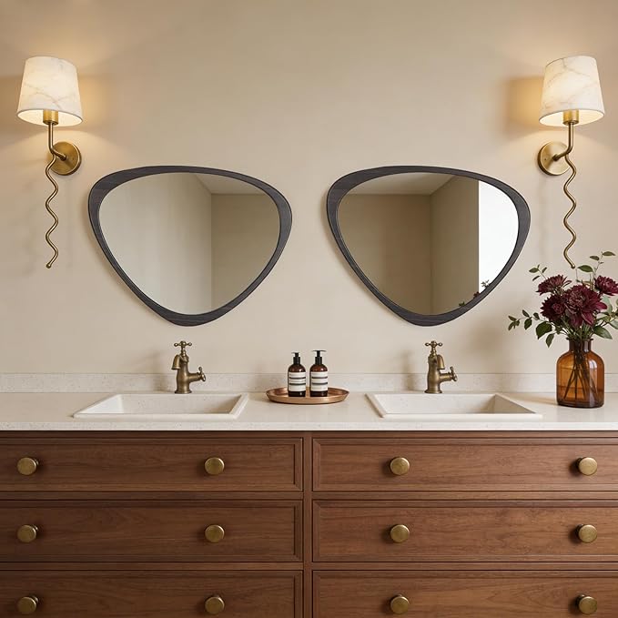 WallBeyond Asymmetrical Mirror, Irregular Wall Mirror, Wall Mirrors Decorative