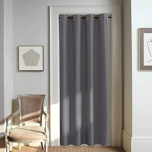 NICETOWN Blackout Doorway Curtain 80 inch Length