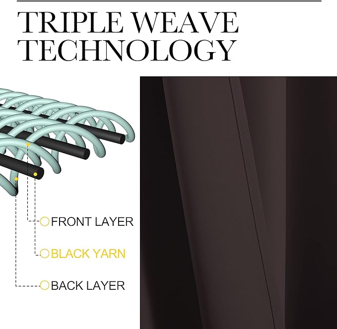 NICETOWN RV Blackout Curtains for Camper Windows, Toffee Brown, Short Blackout