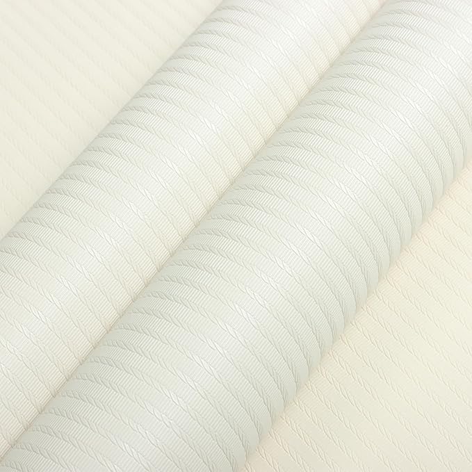 Orainege Peel and Stick Wallpaper Cream Beige Wallpaper Textured Contact Paper