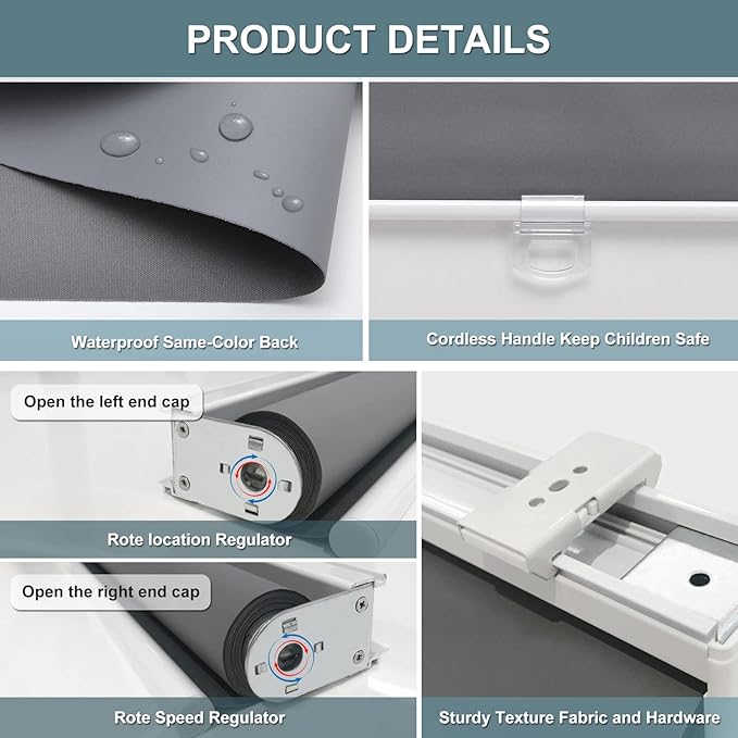 Cordless Roller Shades Blackout Blinds