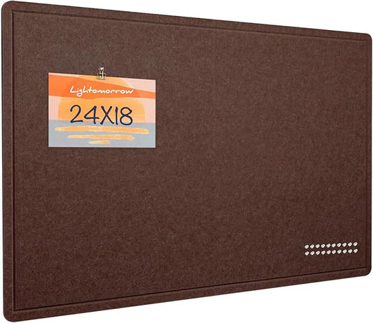 Bulletin Board, 24 x 18 inches Felt Board Decorative Pin Board, Cork Board