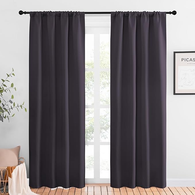 NICETOWN Blackout Curtains for Living Curtains, 1 Pair, 34-inch W x 84-inch L