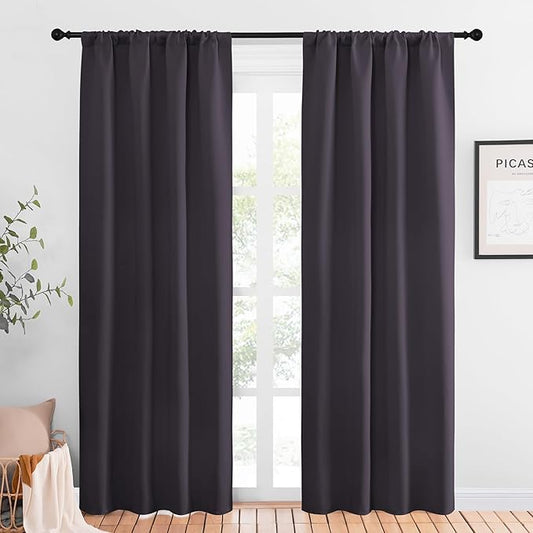 NICETOWN Blackout Curtains for Living Curtains, 1 Pair, 34-inch W x 84-inch L