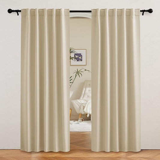 RYB HOME Blackout Curtains for Living Room, Privacy Thermal Insulating Window