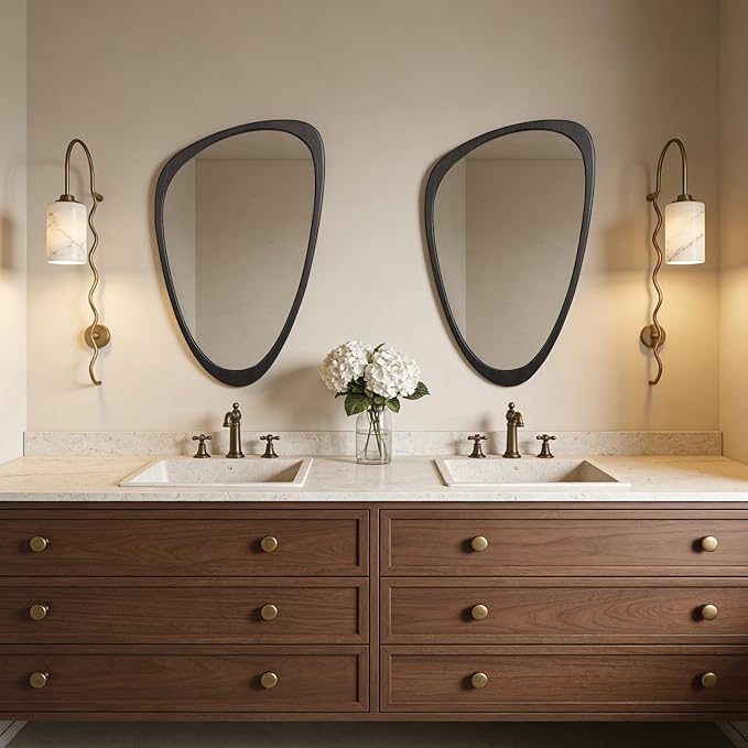 WallBeyond Asymmetrical Mirror, Irregular Wall Mirror, Wall Mirrors Decorative