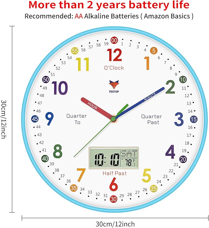 Foxtop Digital and Analog Learning Clock