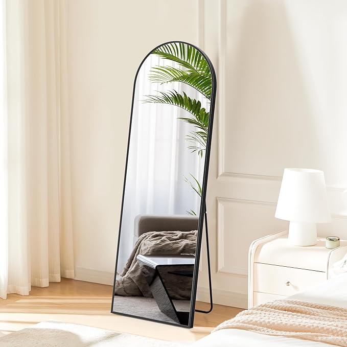 Sweetcrispy 59"x16" Arched Full Length Mirror, Leaning or Standing Full Body