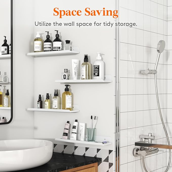 Lifewit Floating Shelves for Bathroom, Acrylic Wall Organizer for Perfume