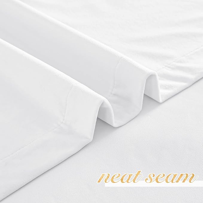 NICETOWN White Velvet Curtains 72 inches