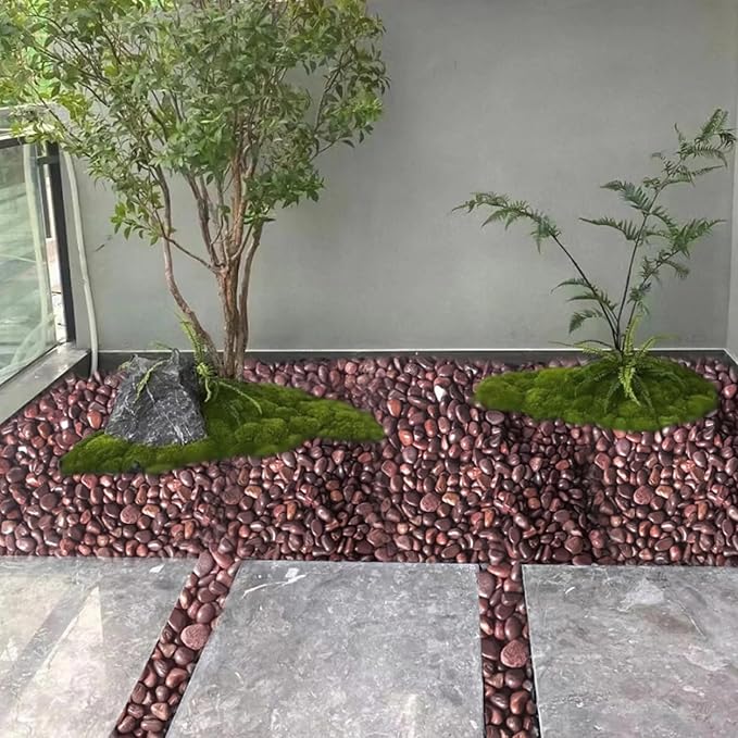 FANTIAN 20 lbs Red River Rocks for Landscaping, 1-2 Inch Polished Pebbles for Indoor Plants, Decorative Rocks Stones for Plants, Vases, Aquariums, Fountains, Pathways, Backyard and Garden