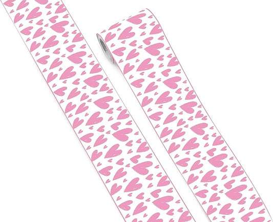 FLFK Pink Heart Wallpaper Border