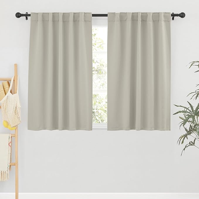 RYB HOME Small Window Curtains Blackout, Privacy Thermal Insulating Drapes