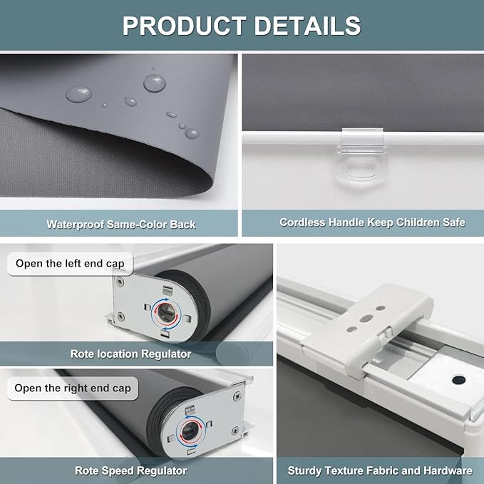 Cordless Roller Shades Blackout Blinds