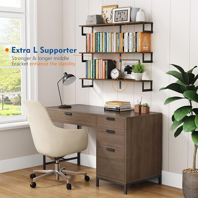 Harwaya Floating Shelves for Wall 36 Inches Long 8 Inch Deep, Large Wall Book