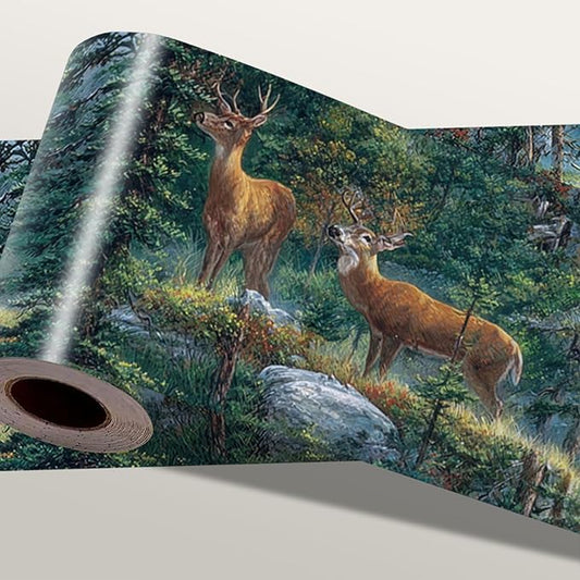 Forest Deer Wallpaper Border 196x4 Inch Peel and Stick Wall Border Self