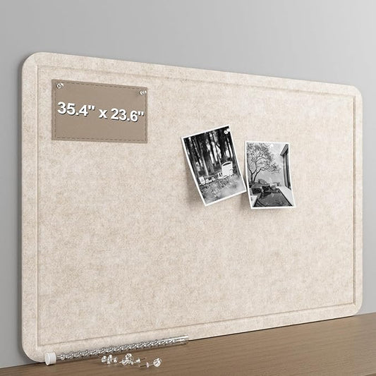 Large Felt Bulletin Board for Wall, Soft Felt Cork Board for Office, Home