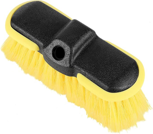 Car Wash Brush Head, 8'' Scrub Brush Attachment for Long Handle Extension Pole,Outdoor Broom and Scrubbing Brush for Cleaning Window, Wall, House Floor, Deck, Patio, Car