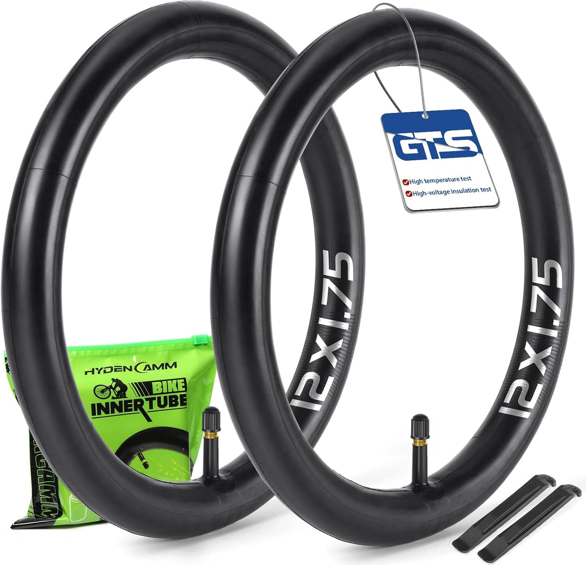 Reliable Bicycle Tube - 2 Pack with Tire Levers & 32mm AV Schrader Valve | Sizes 12" to 29"