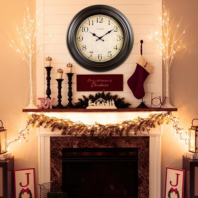 Crosstime 18 Inch Vintage Large Wall Clock