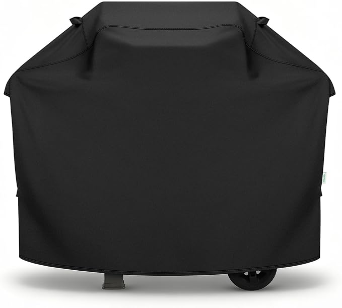 Grill Cover 50 Inch, Heavy Duty Waterproof BBQ Grill Cover for Outdoor Grill with Windproof Straps/Air Vents & Handles, Barbecue Gas Grill Cover for Weber, Char-Broil, Nexgrill, Black