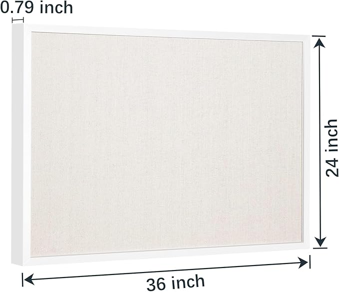 OWLKELA 24'' x 36'' Linen Bulletin Board, Vision Board and Decorative Hanging