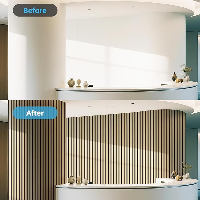 Art3d 1-Pack Acoustic Wood Slat Wall Panel