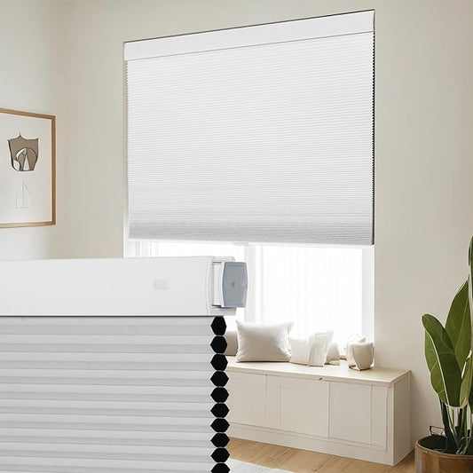 SEEYE No Drill Cordless Cellular Shades, Thermal Insulated Noise Reduction