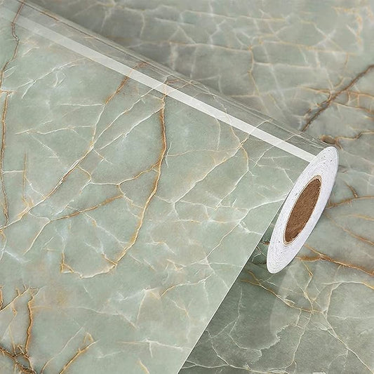 Cyan Marble Contact Paper for Countertops Waterproof Marble Wallpaper Peel and