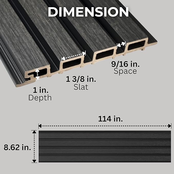 From Plain to Beautiful in Hours WPC Exterior Wall Slat Panels Waterproof