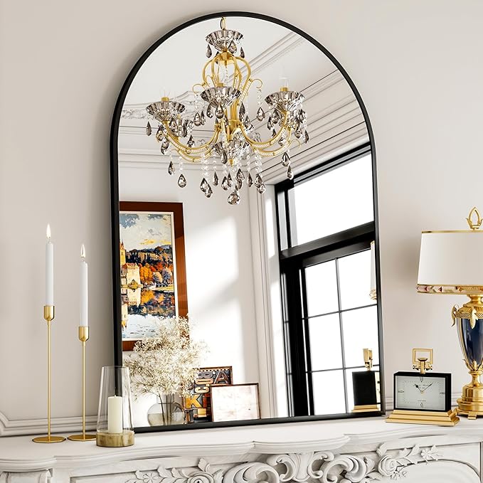 XRAMFY 30x38 Inch Arched Bathroom Mirror