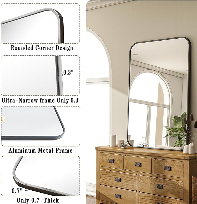 24x36 Inch Bathroom Mirror