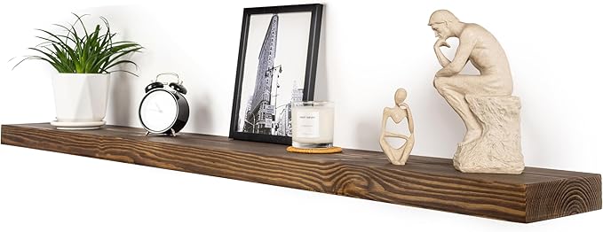 Floating Shelves 60 inch Long for Wall, Rustic Wood Wall Mounted Shelves for