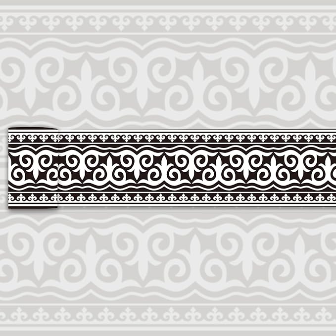 Wallpaper Border Trim Peel and Stick Vintage Black and White Boarders Self