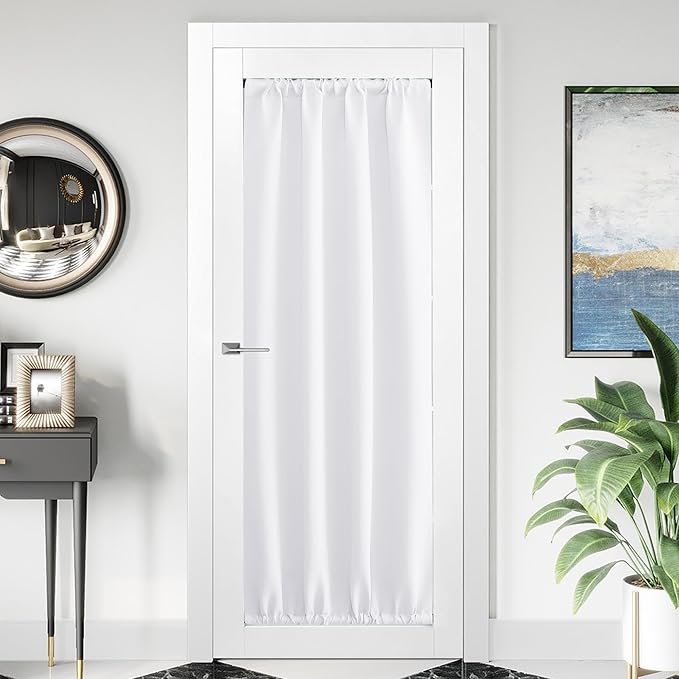 NICETOWN 1 Panel Blackout Door Curtain, Thermal Insulated Privacy Window