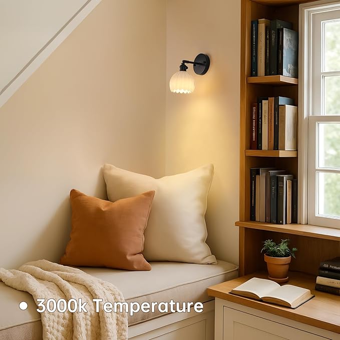 Shenmoyl Vintage Battery Operated Wall Sconce