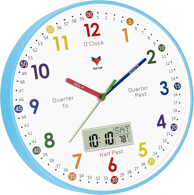 Foxtop Digital and Analog Learning Clock