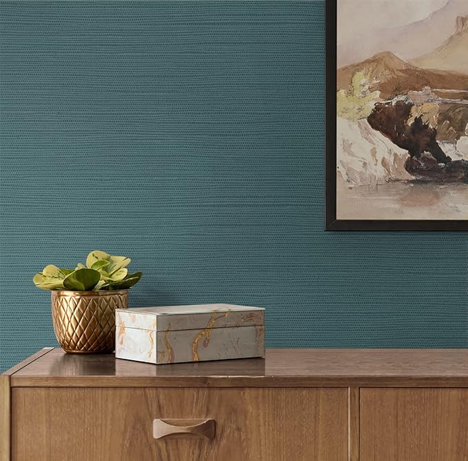 NextWall Faux Grasscloth Paintable Peel and Stick Wallpaper