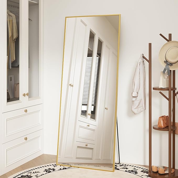 Sweetcrispy 56"x21" Full Length Mirror, Leaning or Standing Full Body Mirror