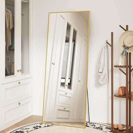 Sweetcrispy 56"x21" Full Length Mirror, Leaning or Standing Full Body Mirror