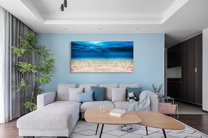 S00775 Print Artwork Blue Ocean Sea Wall Art Canvas Prints Picture Seaview