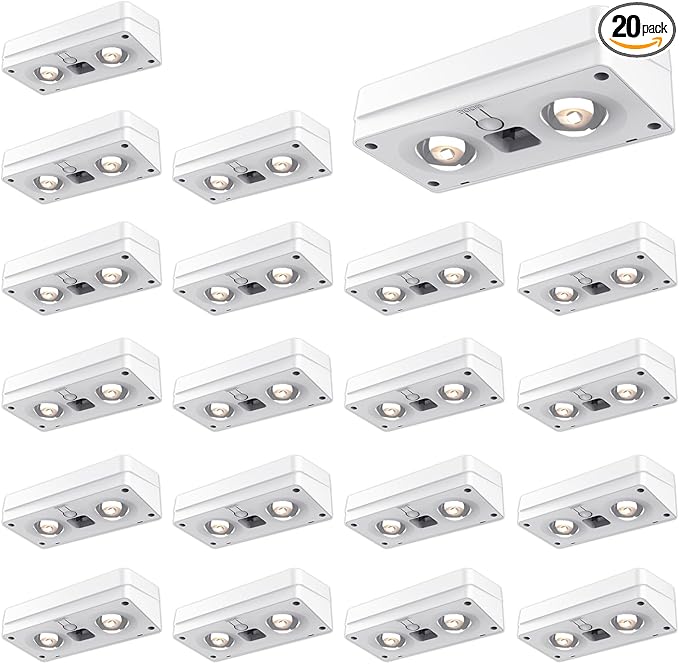 JOFIOS Solar Fence Lights 20 Pack, 50 Lumens Outdoor Solar Lights with 12 Modes RGB Color Glow LEDï¼Waterproof, Solar Lights for Patio, Backyard, Deck, Fence, Railing(White Shell)