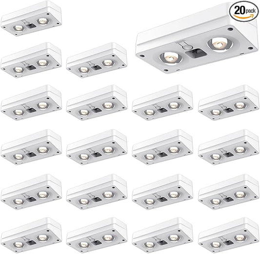JOFIOS Solar Fence Lights 20 Pack, 50 Lumens Outdoor Solar Lights with 12 Modes RGB Color Glow LEDï¼Waterproof, Solar Lights for Patio, Backyard, Deck, Fence, Railing(White Shell)