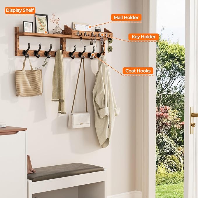 Evermagin 35" Coat Rack Wall Mount