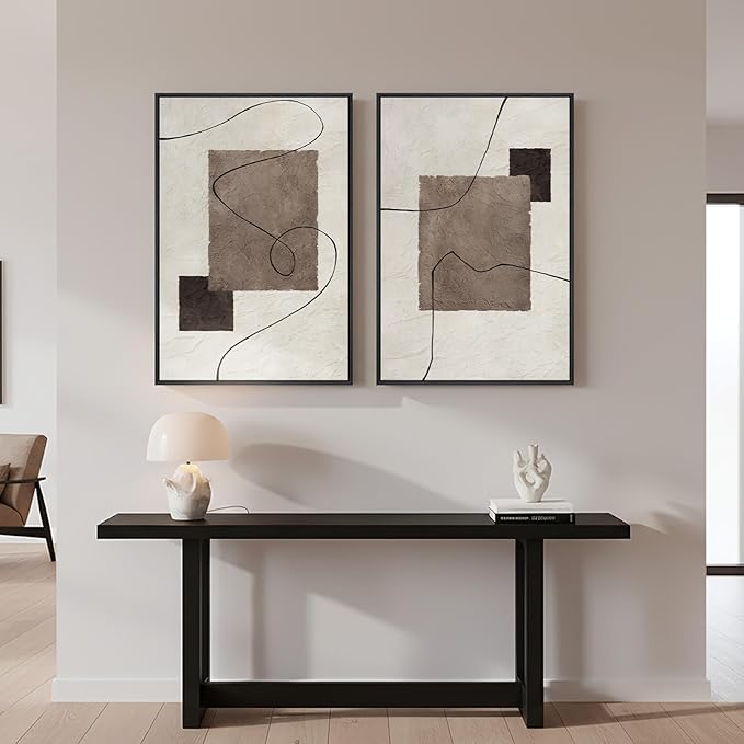 Framed Neutral Abstract Wall Art