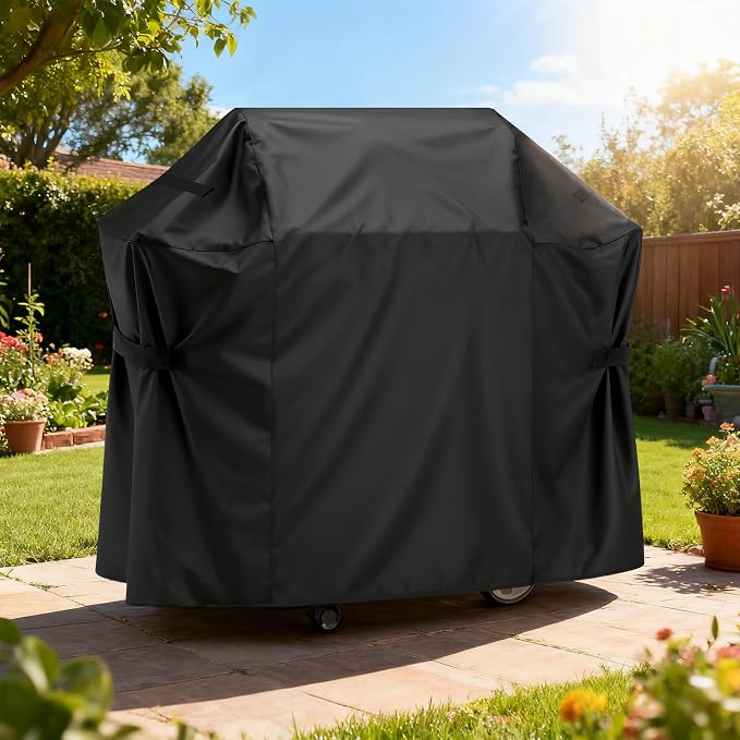 LBTING Grill Cover, 48-inch Heavy Duty 300D Oxford Waterproof Windproof UV Resistant BBQ Gas Grill Cover for Outdoor Barbecue Fit Most Brands Weber, Brinkmann, Char Broil, Holland