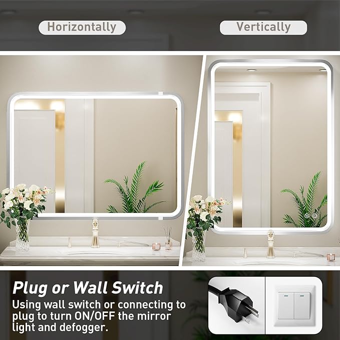 24x36 Inch LED Bathroom Mirror