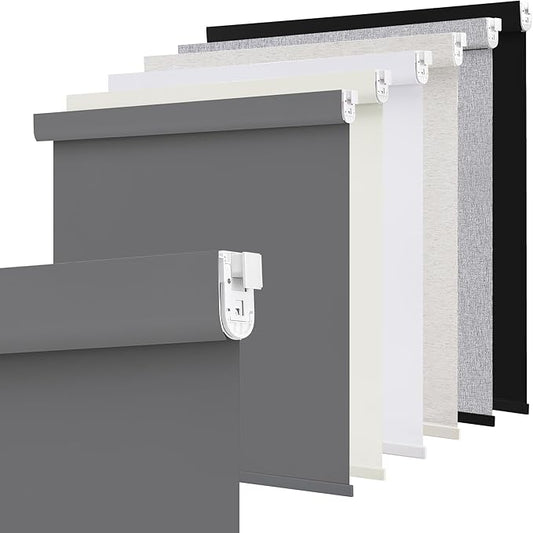 SUNOFF No Drill Tools Cordless Blackout Roller Shades Blinds